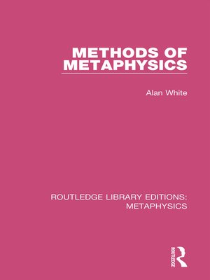 cover image of Methods of Metaphysics